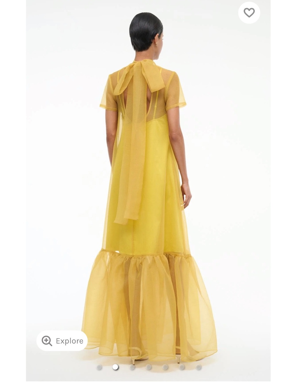 STAUD Calluna dress chartreuse yellow /green in XL new with tags - Picture 2 of 14